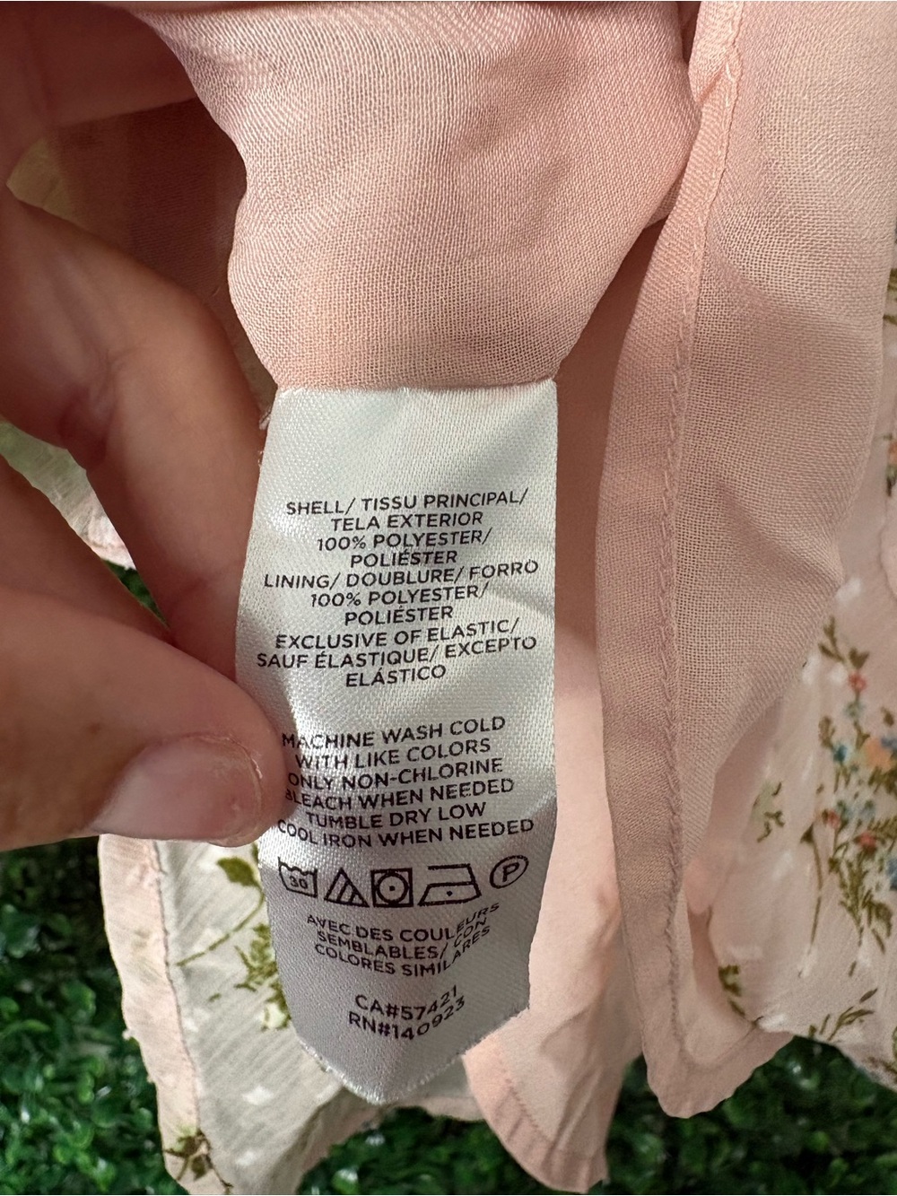 LOFT Pink Floral Smocked Ruffle Sleeve Blouse - Picture 5 of 5